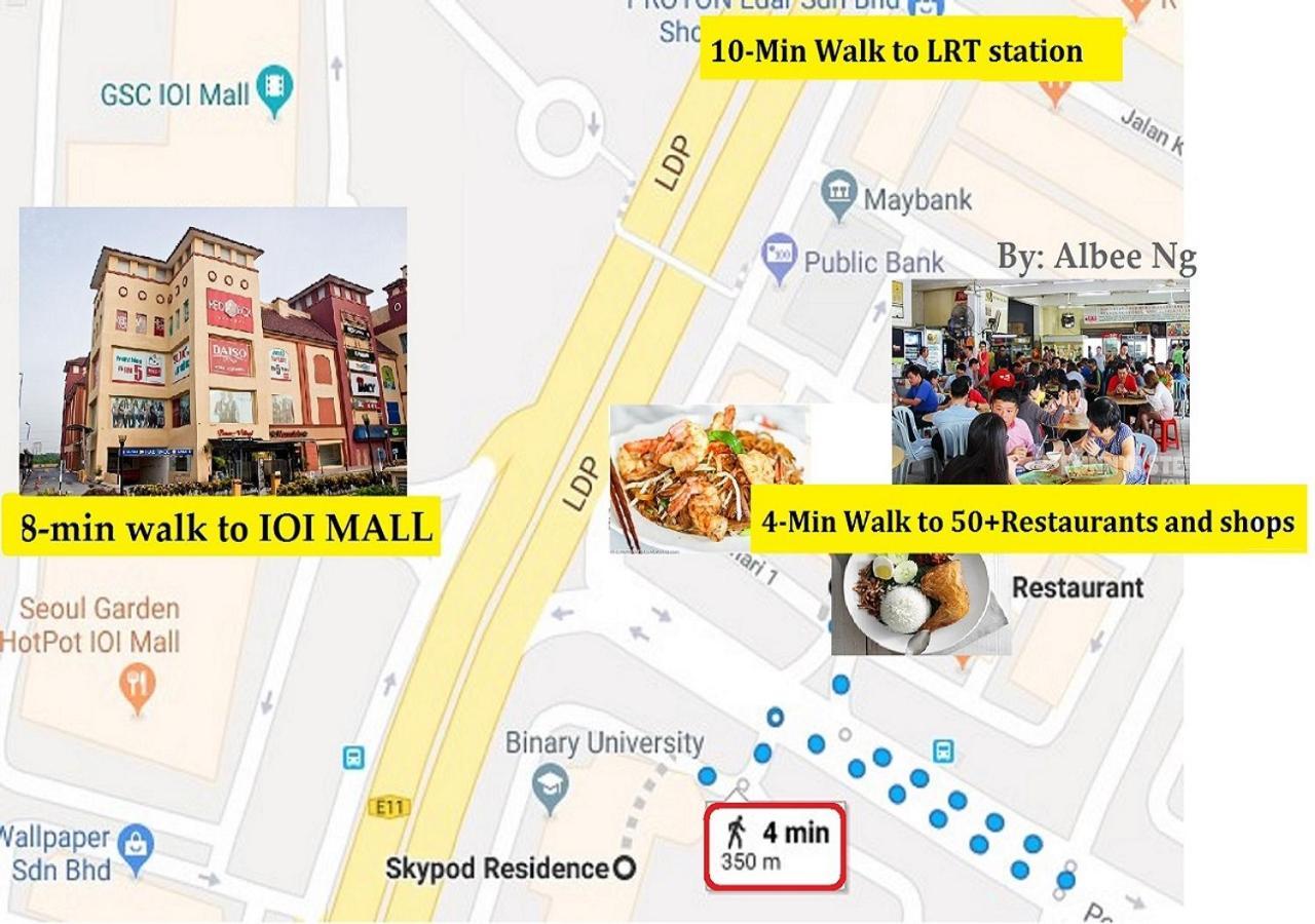 Puchong Skypod Residence, 1-5 Pax Cozy Unit, Walking Distance To Ioi Mall, 10Min Drive To Sunway エクステリア 写真